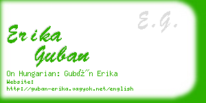 erika guban business card